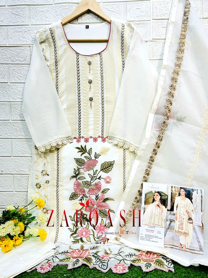 Z 215 Zarqash Embroidery Georgette Pakistani Readymade Suits Wholesale Shop In Surat